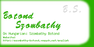 botond szombathy business card